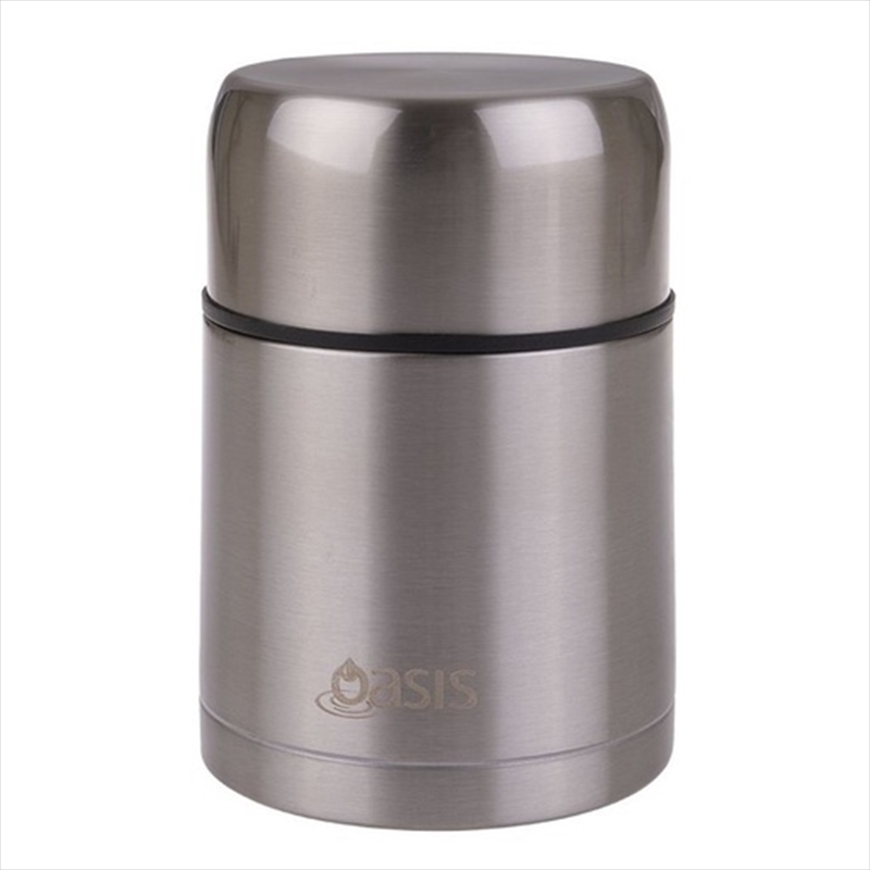 Oasis Stainless Steel Vacuum Insulated Food Flask W/ Spoon 800ml - Silver/Product Detail/Lunchboxes