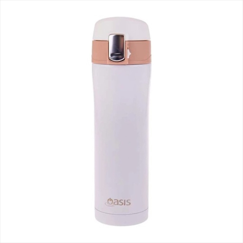 Oasis Stainless Steel Flip-Top Vacuum Flask 450ml - White/Product Detail/Flasks & Shot Glasses