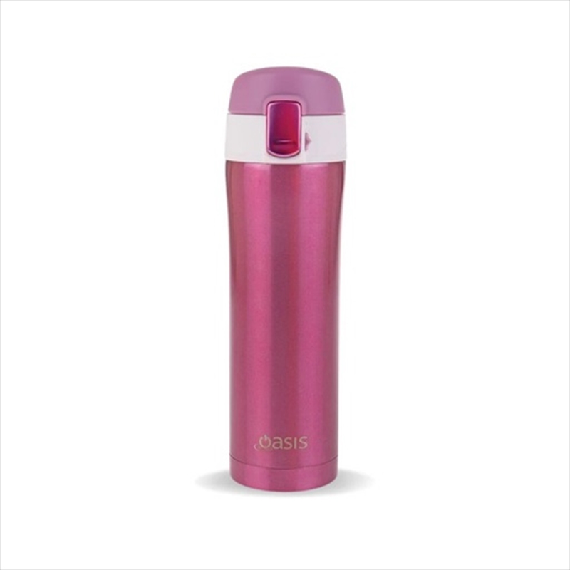 Oasis Stainless Steel Flip-Top Vacuum Flask 450ml - Blush/Product Detail/Flasks & Shot Glasses