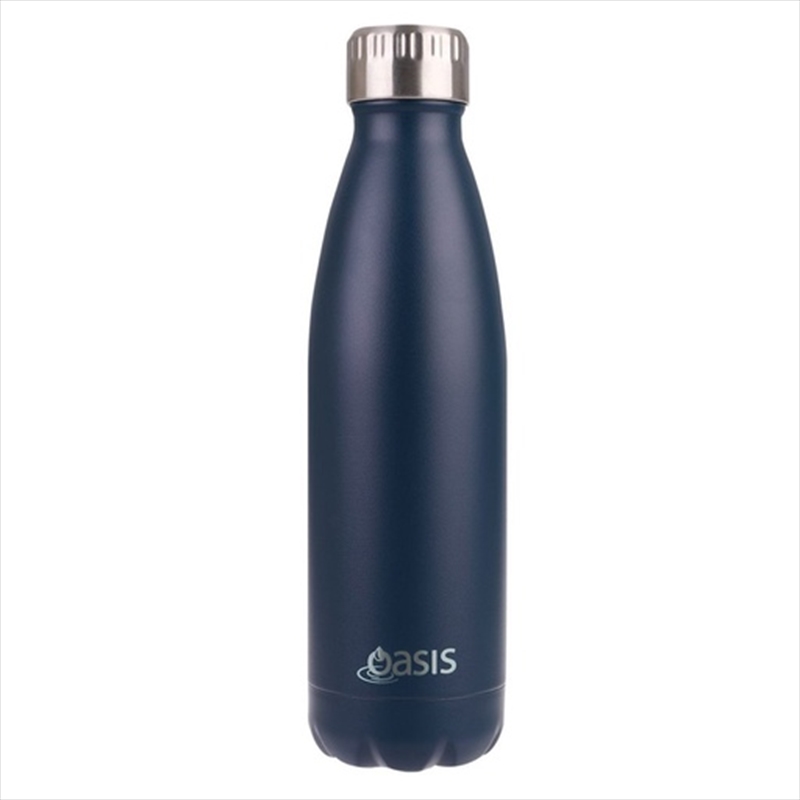 Oasis Stainless Steel Double Wall Insulated Drink Bottle 500ml - Matte Navy/Product Detail/Drink Bottles