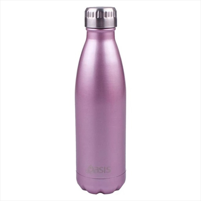 Oasis Stainless Steel Double Wall Insulated Drink Bottle 500ml - Blush/Product Detail/Drink Bottles