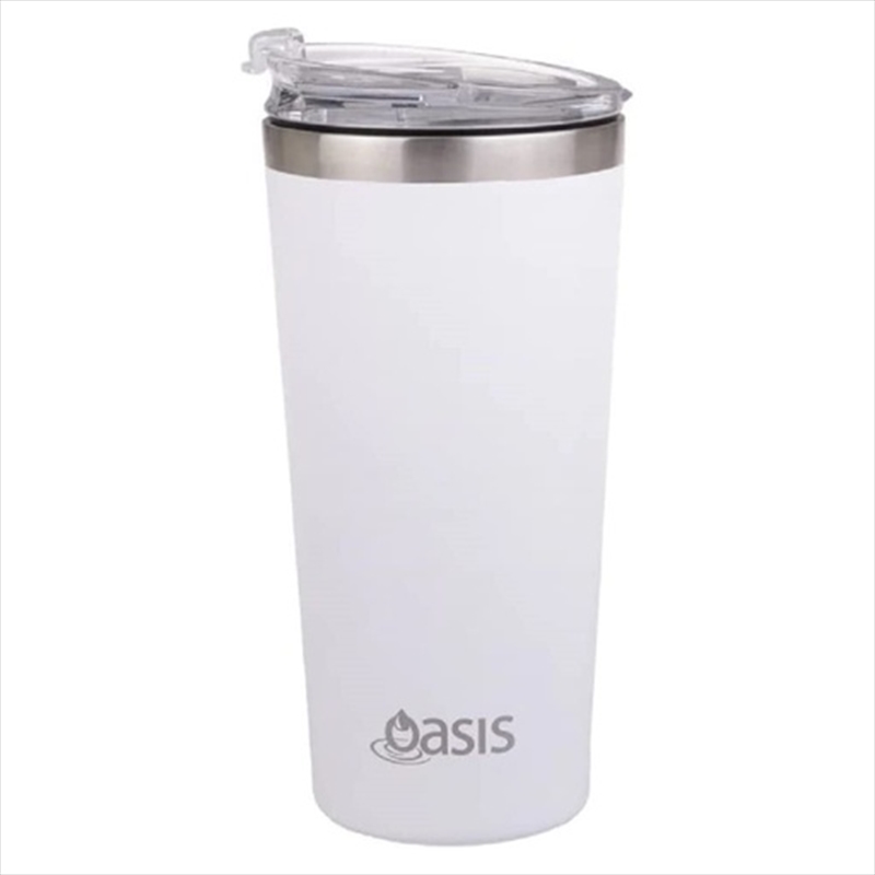 Oasis Stainless Steel Double Wall Insulated "Travel Mug" 480ml - White/Product Detail/To Go Cups