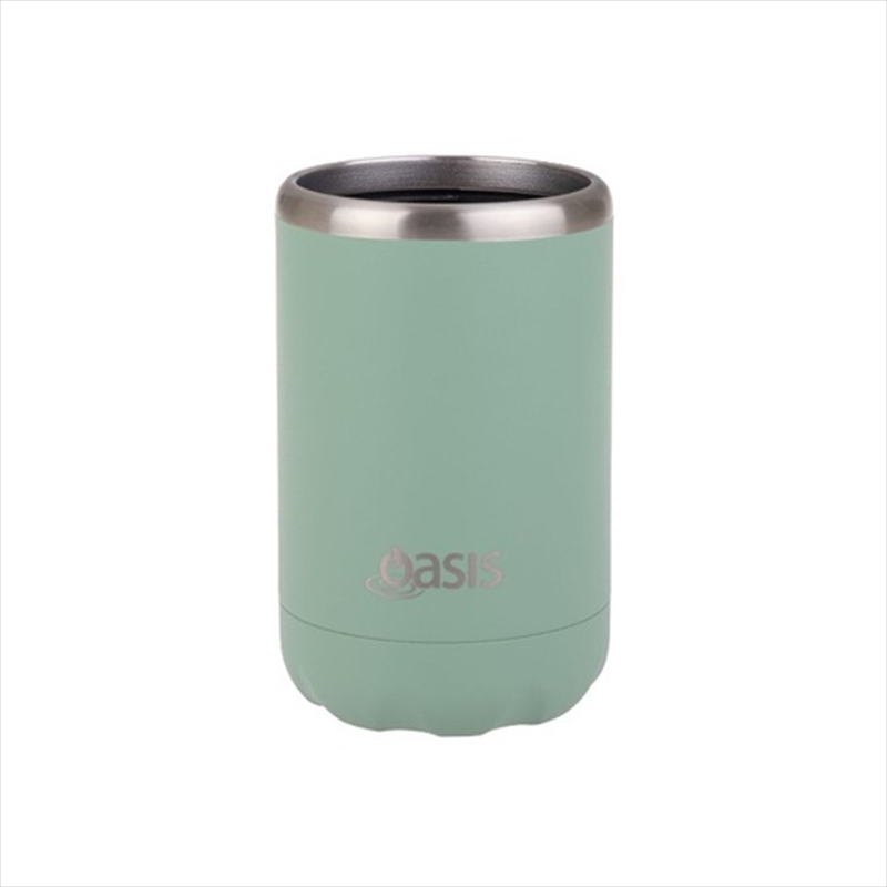 Oasis Stainless Steel Double Wall Insulated "Cooler Can" 375ml - Sea Green/Product Detail/Coolers & Accessories