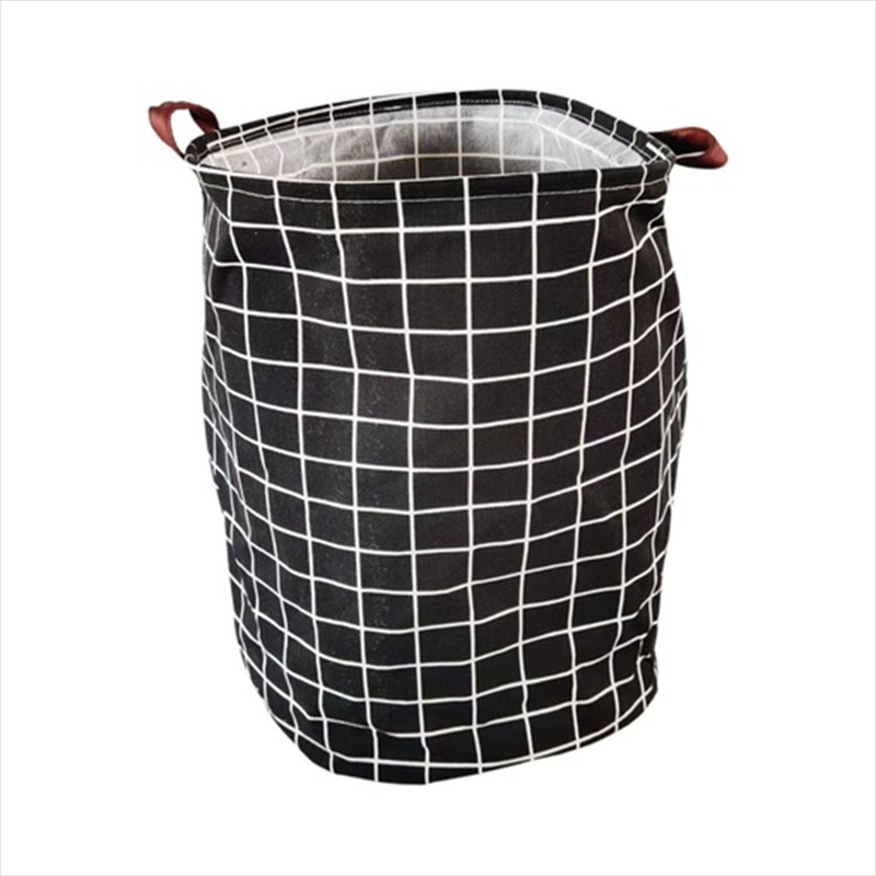 GOMINIMO Laundry Basket Round Foldable (Black Square)/Product Detail/Homewares