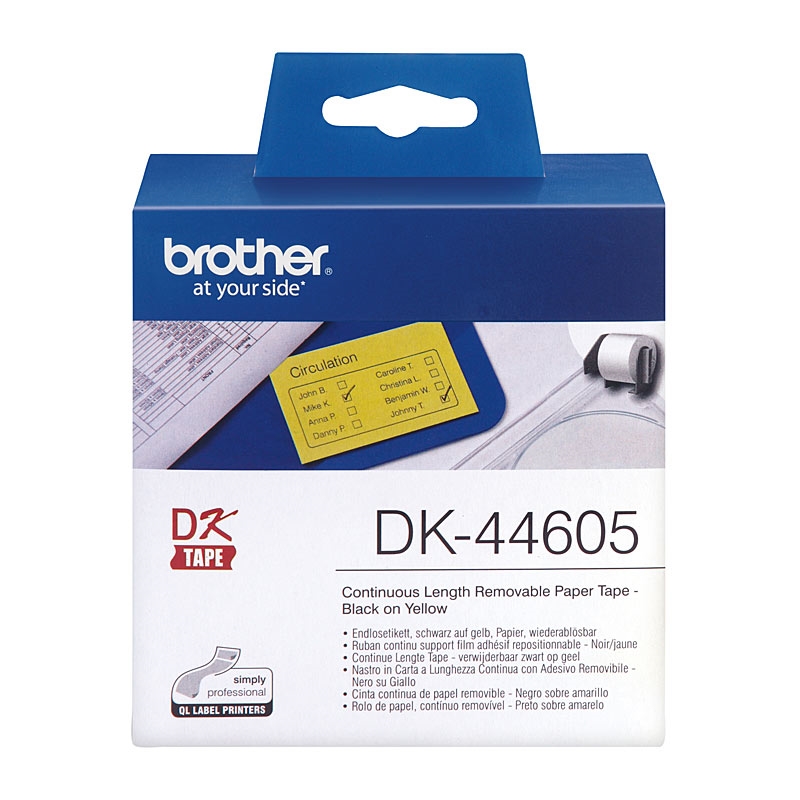 BROTHER Yellow 62mmx30.48m Roll PTouch QL-500/550/650TDa/Product Detail/Stationery