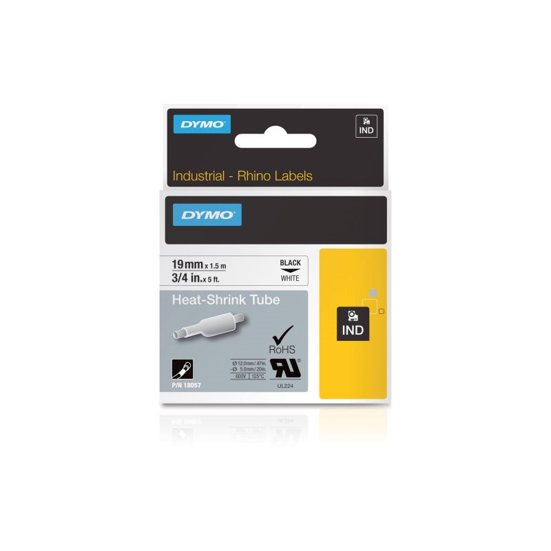 DYMO Rhino Tube Ht Shrk 19mm Wh/Product Detail/Stationery