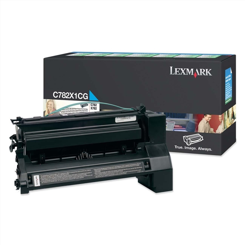 LEXMARK C782X1CG CYAN PREBATE TONER YIELD 15000 PAGES FOR C780/Product Detail/Stationery
