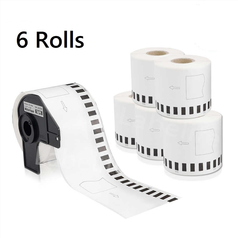 6x Print Label for Brother DK22205 Continuous 62mm*30m/Product Detail/Stationery