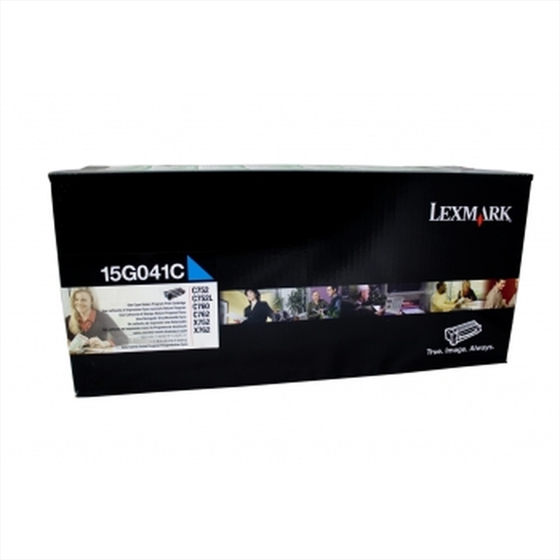 LEXMARK 15G041C CYAN PREBATE TONER YIELD 6000 PAGES FOR C752 760 762/Product Detail/Stationery