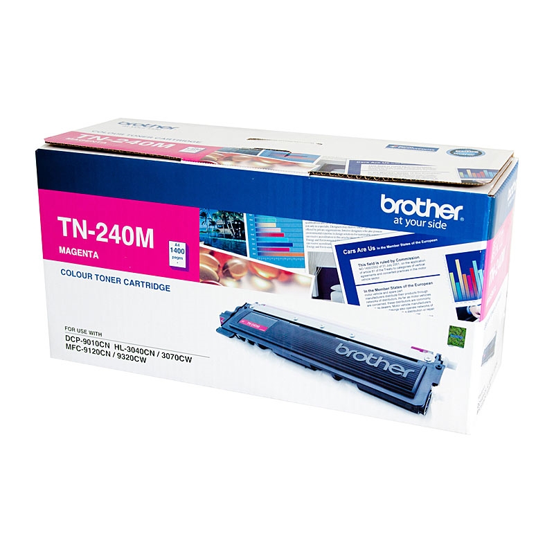 Brother TN-240M Colour Laser Toner- Magenta, HL-3040CN/3045CN/3070CW/3075CW, DCP-9010CN, MFC-9120CN//Product Detail/Stationery