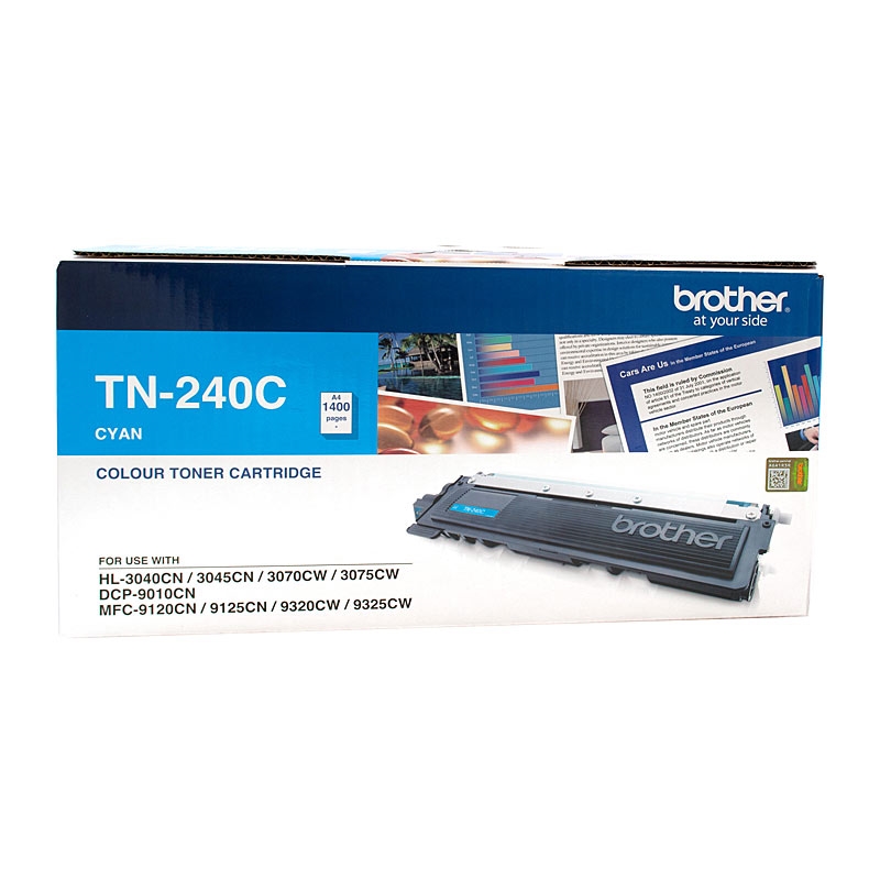Brother TN-240C Colour Laser Toner - Cyan, HL-3040CN/3045CN/3070CW/3075CW, DCP-9010CN, MFC-9120CN/91/Product Detail/Stationery