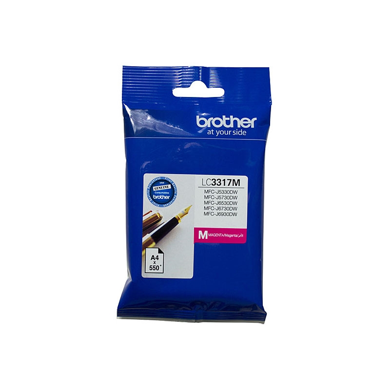 BROTHER LC-3317M Magenta Ink Cartridge - MFC-J5330DW/J5730DW/J6530DW/J6730DW/J6930DW/ - up to 550 pa/Product Detail/Stationery