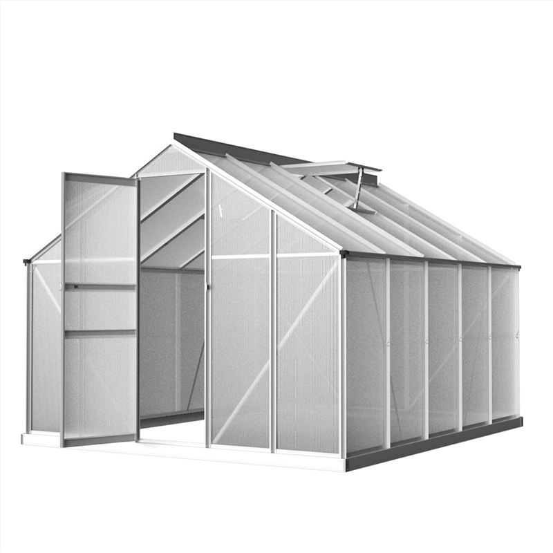 Greenfingers Greenhouse Aluminium Polycarbonate Green House Garden Shed 3x2.5M/Product Detail/Outdoor