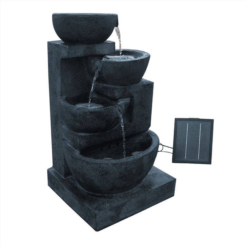 Gardeon 4 Tier Solar Powered Water Fountain with Light - Blue/Product Detail/Outdoor