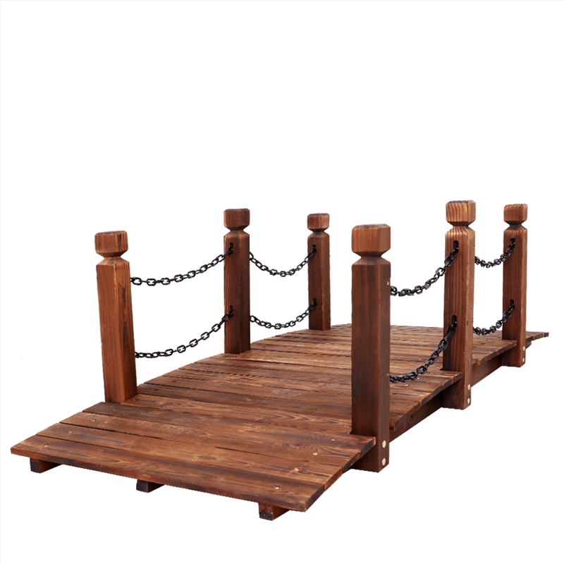 Garden Rustic Chain Bridge Wooden Decoration Decor Landscape 160cm Length Rail/Product Detail/Outdoor