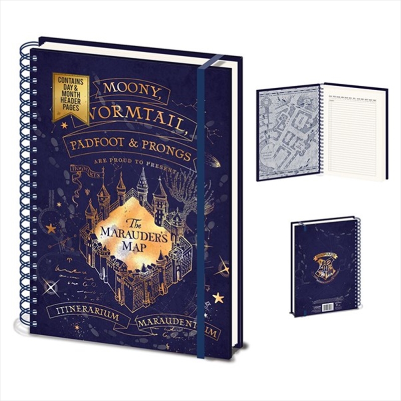Harry Potter - Marauders Map - A4 Wiro Notebook/Product Detail/Notebooks & Journals