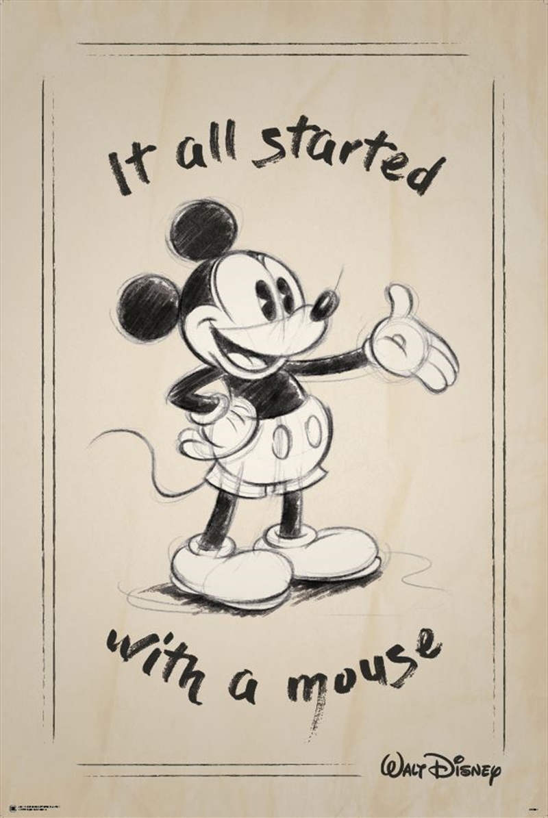 Mickey Mouse - It all started with a Mouse - Reg Poster/Product Detail/Posters & Prints