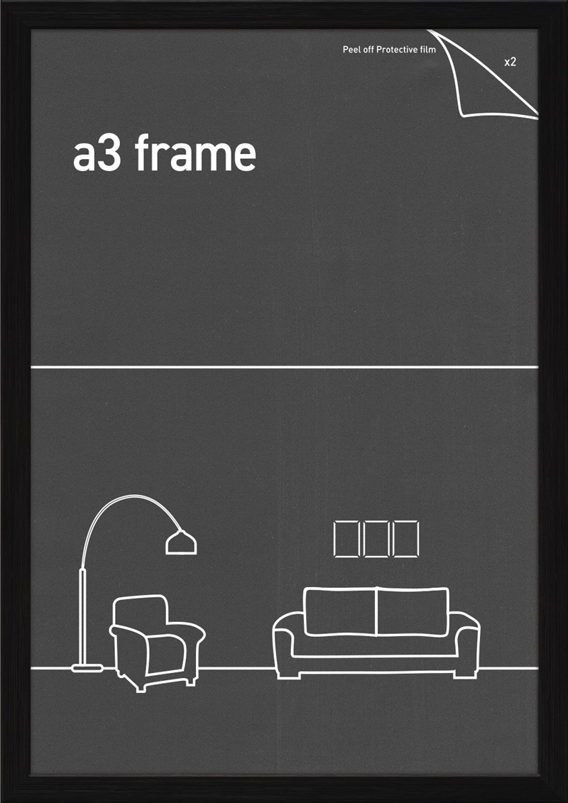 A3 Frame Black 28x40Cm/Product Detail/Decor
