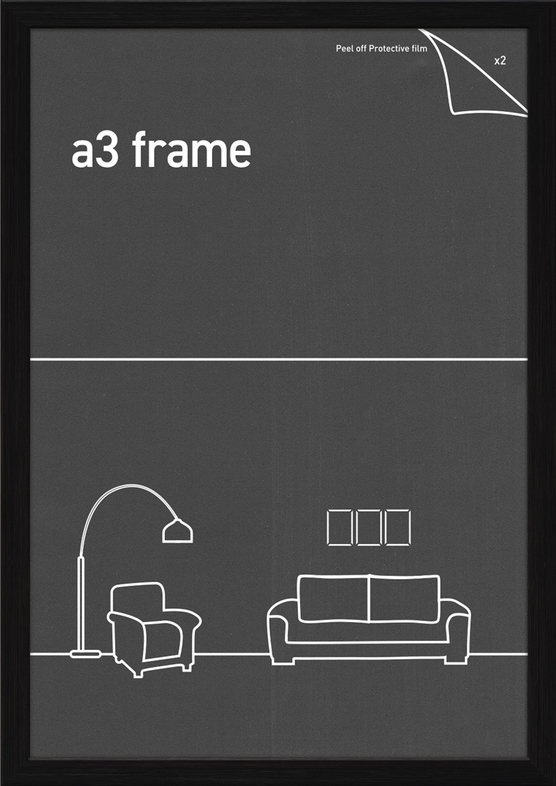 A3 Frame Black 28x40Cm/Product Detail/Decor