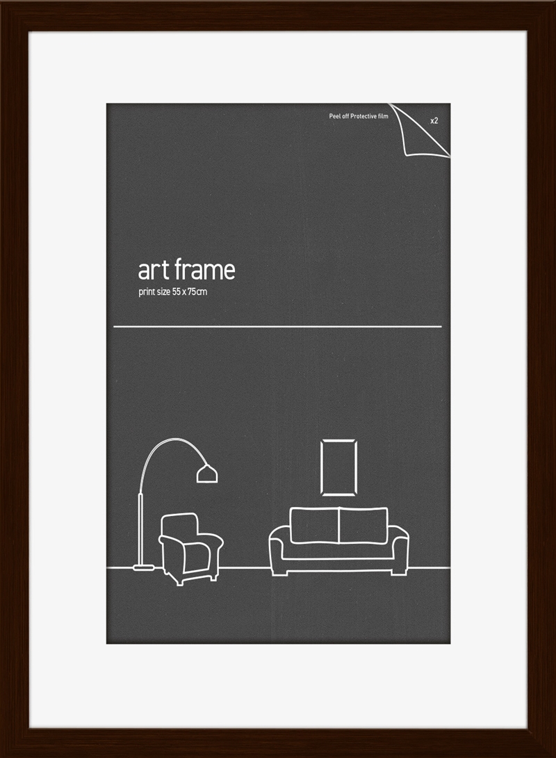 55x75 Frame Rustic Oak - Fits 50x70cm Print/Product Detail/Decor