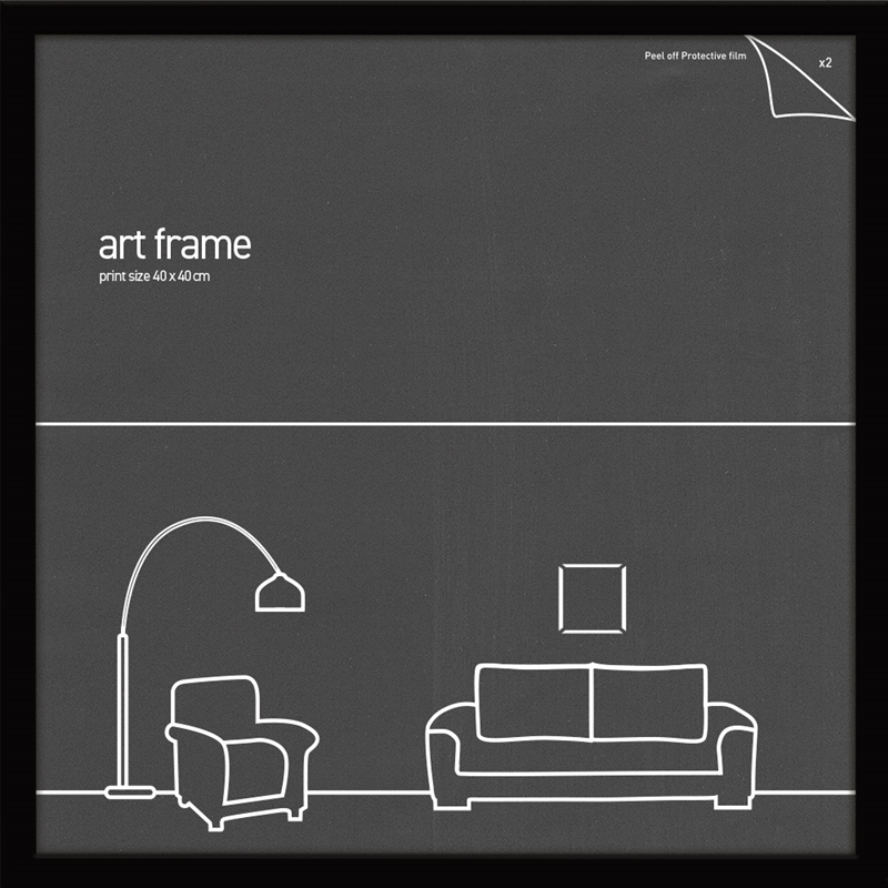 40x40 Frame Black With Mat/Product Detail/Decor