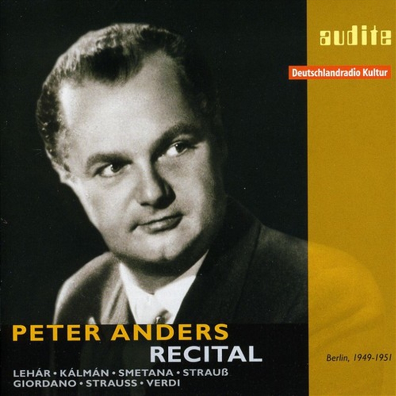 Peter Anders Recital/Product Detail/Classical