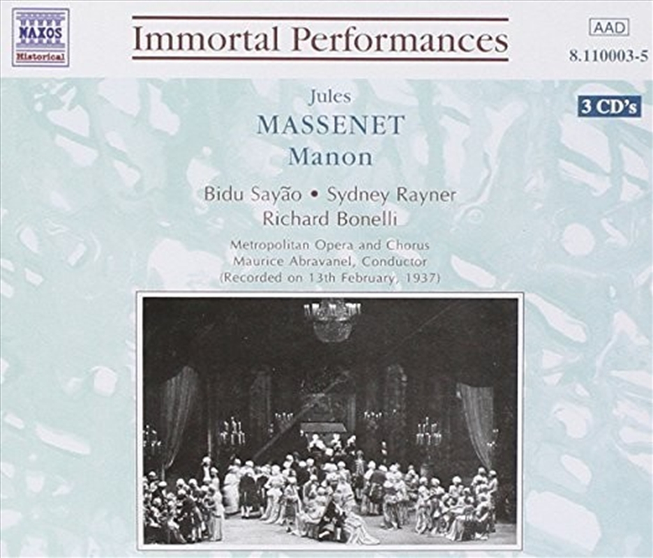 Massenet: Manon/Product Detail/Classical