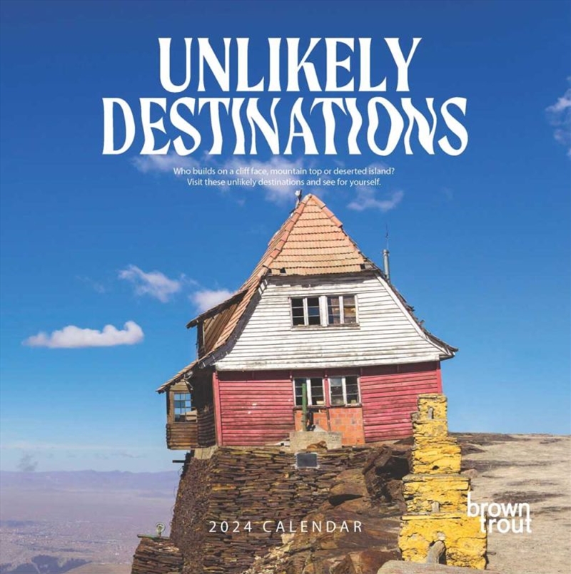 Unlikely Destinations  2024 12 x 24 Inch Monthly Square Wall Calendar/Product Detail/Calendars & Diaries