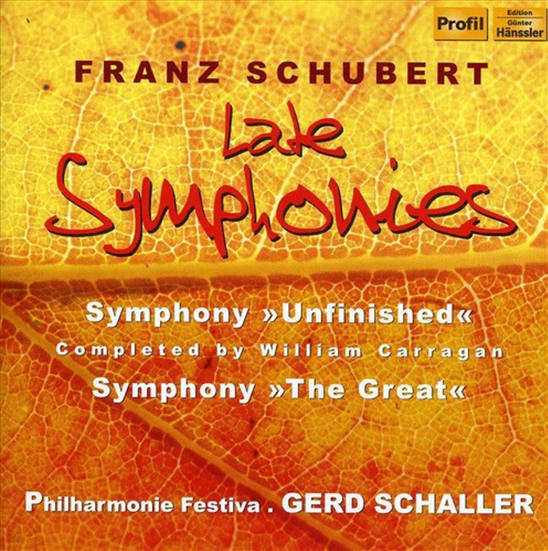 Late Symphonies/Product Detail/Classical