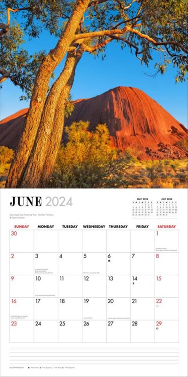 National Parks of Australia  2024 12 x 24 Inch Monthly Square Wall Calendar/Product Detail/Calendars & Diaries