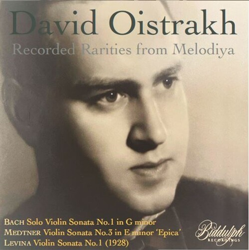 David Oistrakh Plays Bach, Medtner & Levina/Product Detail/Classical