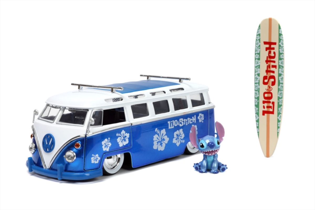 Lilo & Stitch - 1962 VW Bus 1:24 Scale Vehicle with Stitch Figure/Product Detail/Figurines