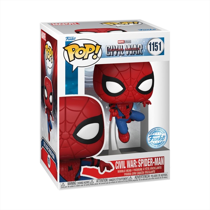 Captain America: Civil War - Spider-Man US Exclusive Build-A-Scene Pop! Vinyl [RS]/Product Detail/Movies