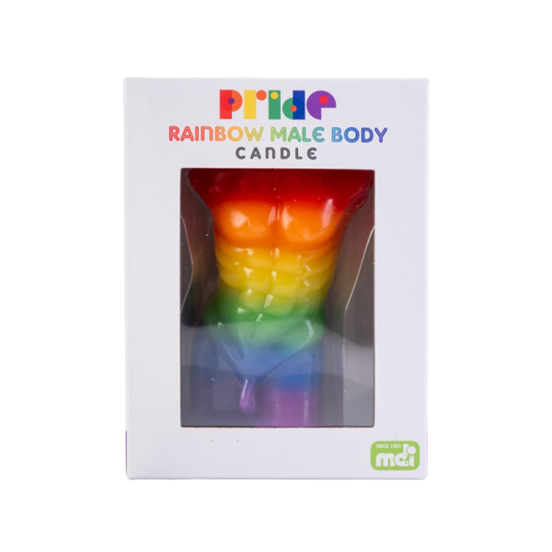 Rainbow Pride Male Body Candle/Product Detail/Candles