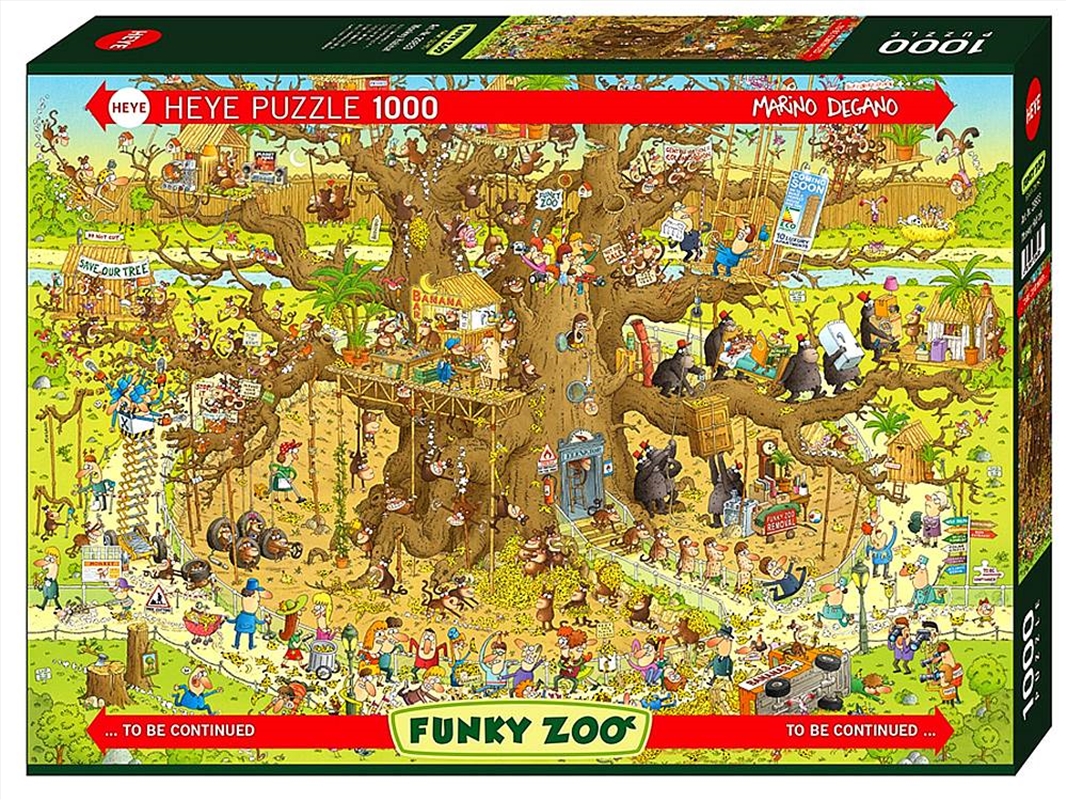 Funky Zoo Monkey Habitat 1000 Piece/Product Detail/Jigsaw Puzzles