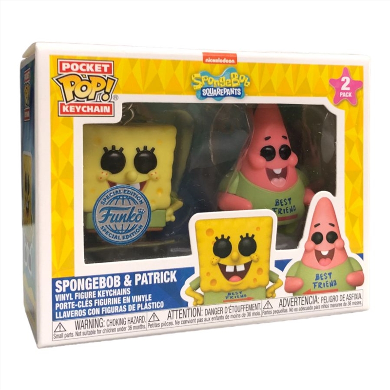 SpongeBob Squarepants - Best Friends US Exclusive Pop! Keychain 2-Pack [RS]/Product Detail/Pop Vinyl Keychains