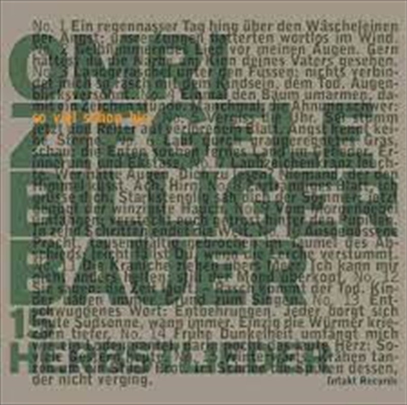 So Viel Schon Hin And 15 Herbs/Product Detail/Jazz