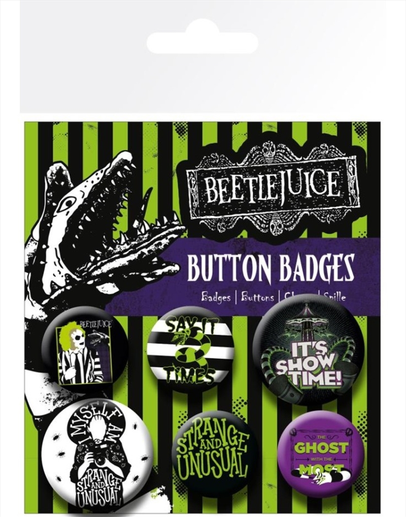 Beetlejuice Mix Badges/Product Detail/Buttons & Pins
