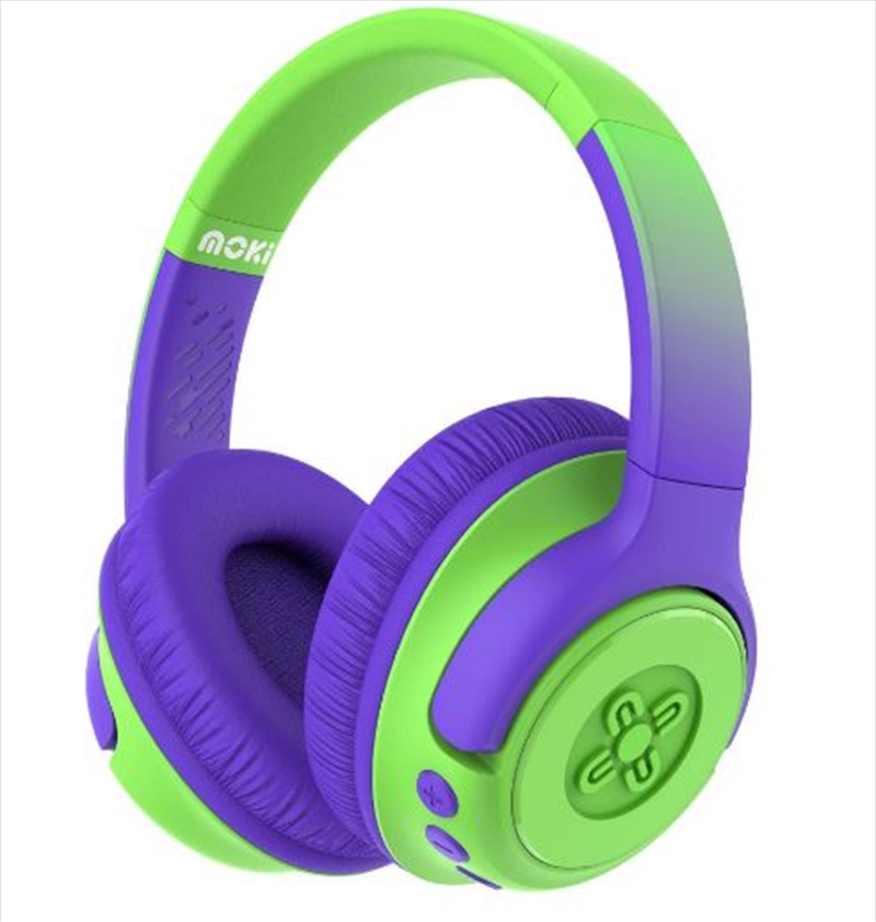 Moki Mixi Kids Volume Limited Wireless Headphones - Green Purple/Product Detail/Headphones