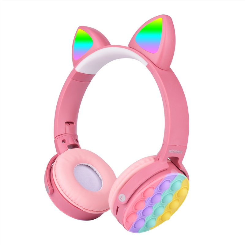 Laser Kids Bubble Pop Bluetooth Headphones Pink/Product Detail/Headphones