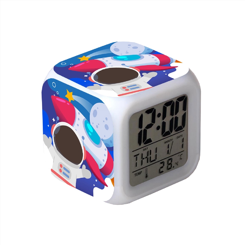 Laser Kids Printed LED Glow Cube Alarm Clock Astronaut/Product Detail/Clocks
