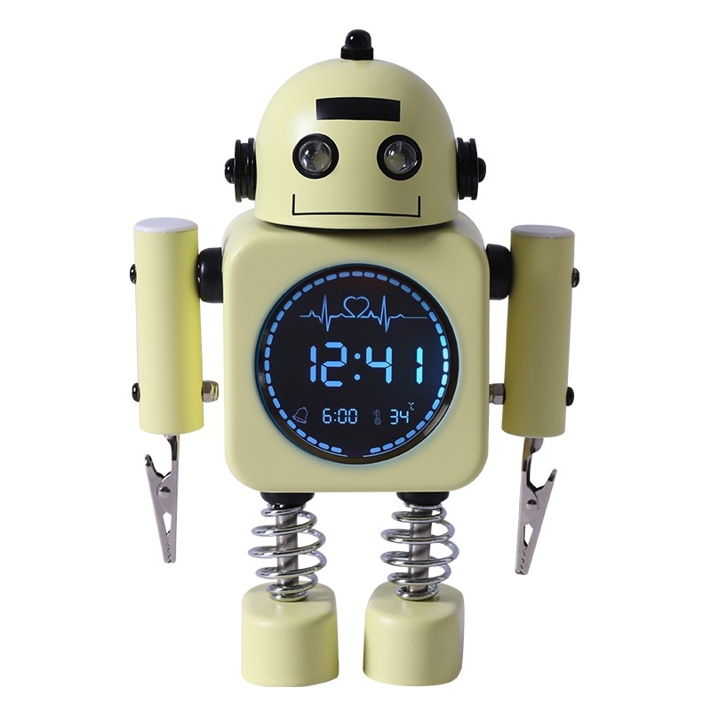Laser Kids Robot Alarm Clock Yellow/Product Detail/Clocks