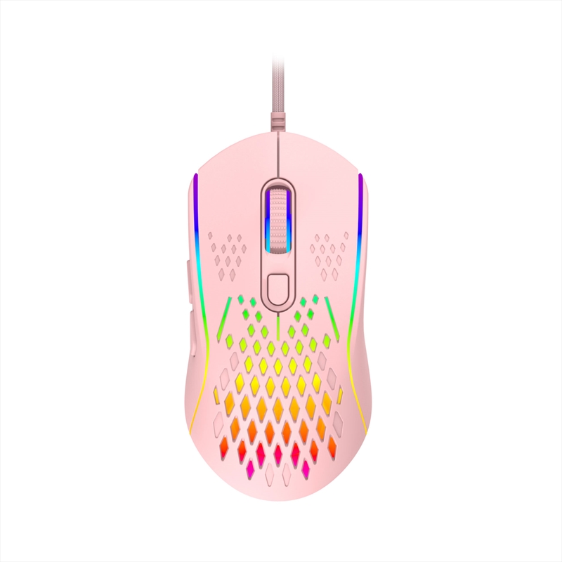 Laser Gaming Wired RGB M1210 12800 DPI Mouse Pink/Product Detail/Electronics