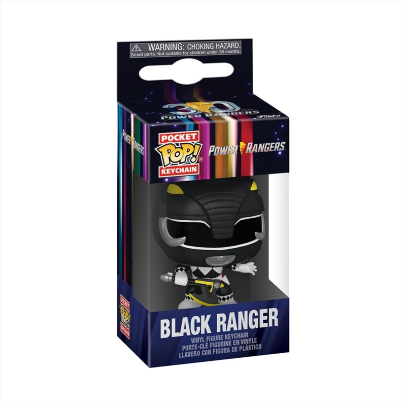 Power Rangers 30th Anniversary - Black Ranger Pop! Keychain/Product Detail/Pop Vinyl Keychains