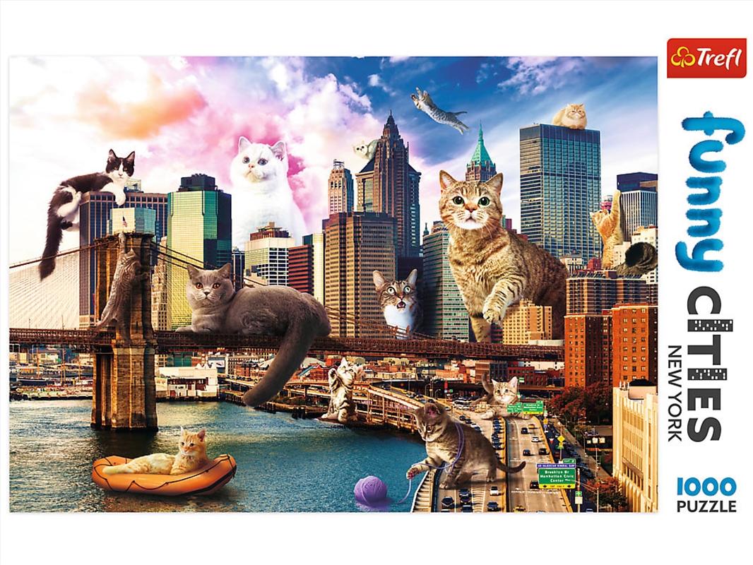 Funny Cities, Cats In New York 1000 Piece/Product Detail/Jigsaw Puzzles