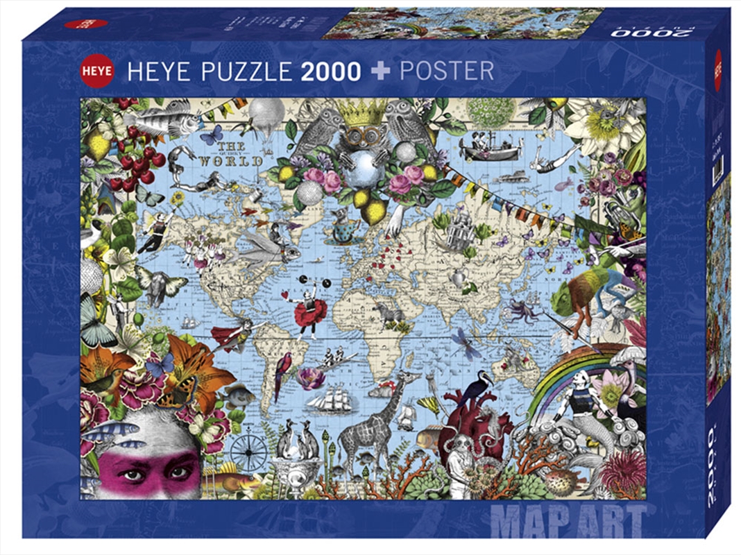 Map Art, Quirky World 2000 Piece/Product Detail/Jigsaw Puzzles