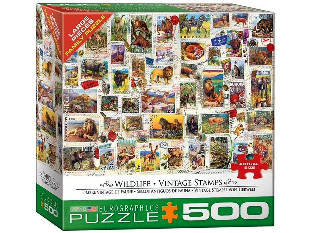 Wildlife Vintag.Stamps 500 Piece Xl/Product Detail/Jigsaw Puzzles