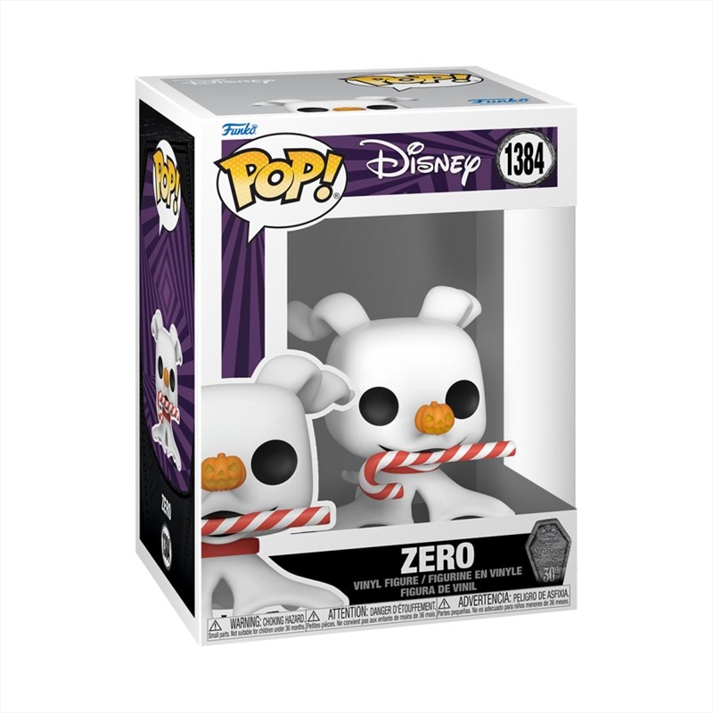 The Nightmare Before Christmas 30th Anniversary - Zero w/Candy Cane Pop! Vinyl/Product Detail/Movies