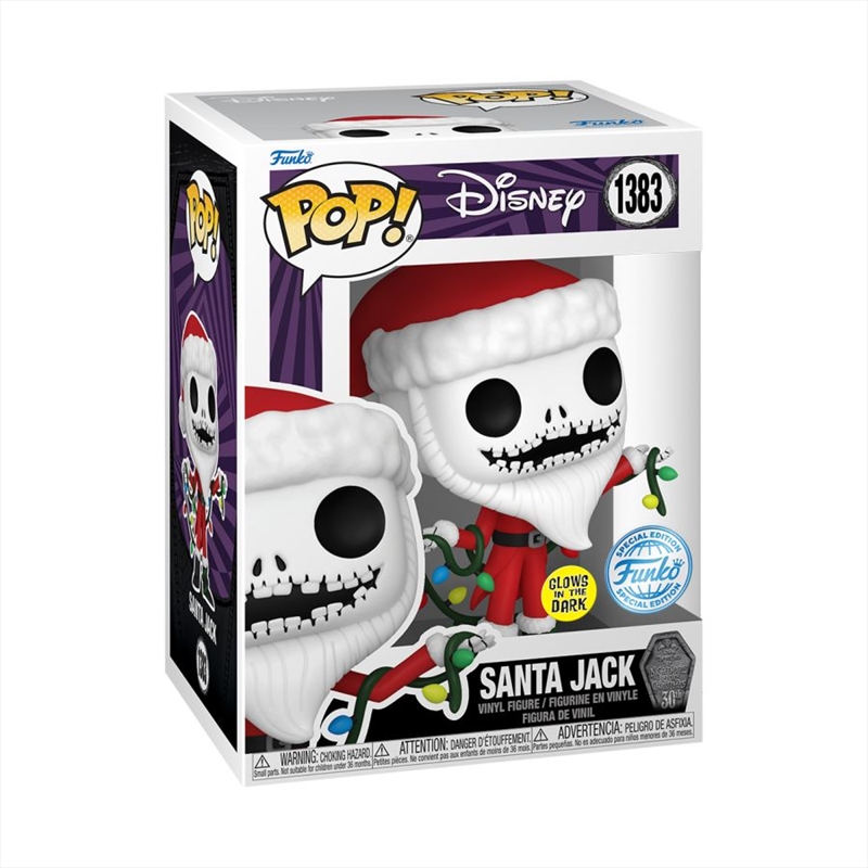 The Nightmare Before Christmas 30th Anniversary - Santa Jack US Exclusive Glow Pop! Vinyl [RS]/Product Detail/Movies