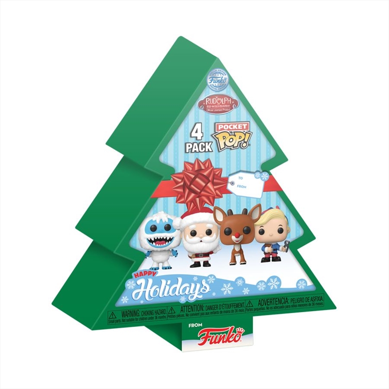 Rudolph - Tree Holiday US Exclusive Pocket Pop! 4-Pack Box Set [RS]/Product Detail/Funko Collections